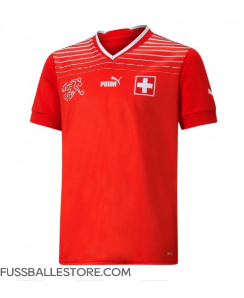 Günstige Schweiz Heimtrikot WM 2022 Kurzarm